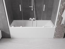 Mexen Velar Duo Kádparaván 2 részes csúszó 180 x 150 cm, átlátszó nano, fehér - 896-180-000-02-20 Kádparaván (5905315221902)