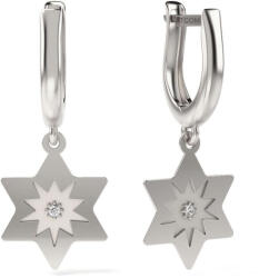  Ezüst Csillag Fülbevaló - 925 Ezüst - Akasztós