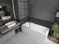Mexen Next Kádparaván 1 részes 70 x 150 cm, fekete wzór, króm - 895-070-000-00-77-01 Kádparaván (5905315136060)
