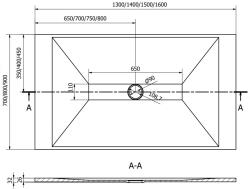 Mexen Toro SMC zuhanytálca 150 x 90 cm, fehér - 43109015 Kompozit zuhanytálca Kompozit zuhanytálca (5907709145269)