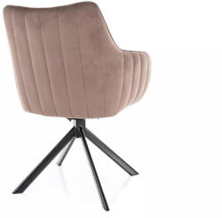 Azalia Velvet Forgó Bársony Étkezőszék Cappuccino