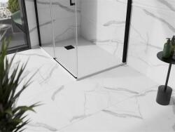 Mexen Stone+ SMC zuhanytálca 90 x 70 cm, fehér , takaró fekete - 44107090-B Kompozit zuhanytálca Kompozit zuhanytálca (5905315223005)