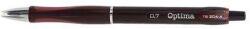 Optima Golyóstoll - Nyomógombos - Piros - 0.7 mm