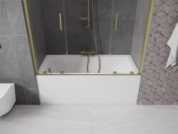 Mexen Velar Duo Kádparaván 2 részes csúszó 160 x 150 cm, átlátszó nano, arany s csiszolt- 896-160-000-02-55 Kádparaván (5905315222008)