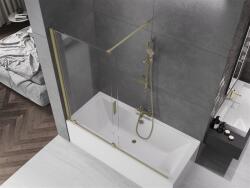 Mexen Velar Kádparaván 2 részes csúszó 170 x 150 cm, átlátszó nano, arany s csiszolt- 896-170-000-01-55 Kádparaván (5905315221186)