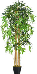 Outsunny Mesterséges növénykészlet, Outsunny, bambusz/polietilén/polipropilén, zöld