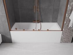 Mexen Velar Duo Kádparaván 2 részes csúszó 170 x 150 cm, átlátszó nano, réz csiszolt- 896-170-000-02-65 Kádparaván (5905315222138)