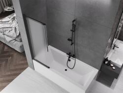 Mexen Fox Kádparaván 2 részes csúszó 100 x 150 cm, szron, fekete - 891-100-002-70-30 Kádparaván (5907709148536)