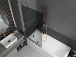 Mexen Next Kádparaván 1 részes 80 x 150 cm, grafit, rózsa arany - 895-080-000-00-40-60 Kádparaván (5905315135650)