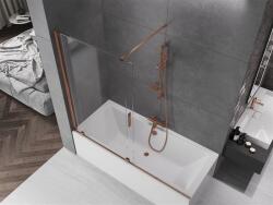 Mexen Velar Kádparaván 2 részes csúszó 180 x 150 cm, átlátszó nano, rózsa arany - 896-180-000-01-60 Kádparaván (5905315221346)