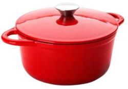 ibili Ibili-Cocotte edény, zománcozott öntöttvas, 24x11, 5 cm, piros