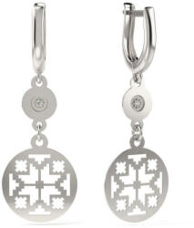 Ezüst Csipke Fülbevaló - Cirkonnal - 925 ezüst