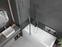 Mexen Flip Kádparaván 1 részes 120 x 150 cm, átlátszó nano, króm - 894-120-101-01-00 Kádparaván (5907709149007)