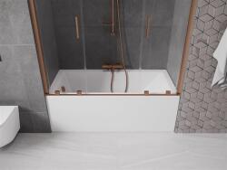 Mexen Velar Duo Kádparaván 2 részes csúszó 150 x 150 cm, átlátszó nano, réz csiszolt- 896-150-000-02-65 Kádparaván (5905315222114)