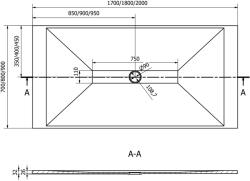 Mexen Toro SMC zuhanytálca 200 x 70 cm, fehér , takaró fehér - 43107020-W Kompozit zuhanytálca Kompozit zuhanytálca (5905315226938)