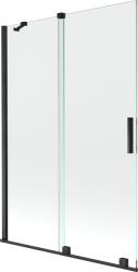 Mexen Velar Kádparaván 2 részes csúszó 120 x 150 cm, átlátszó nano, fekete - 896-120-000-01-70 Kádparaván (5905315221735)