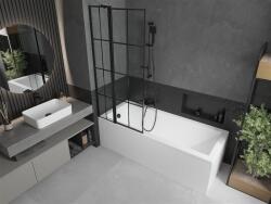 Mexen Flip Kádparaván 1 részes 80 x 150 cm, fekete wzór, fekete - 894-080-101-70-77 Kádparaván (5907709148918)