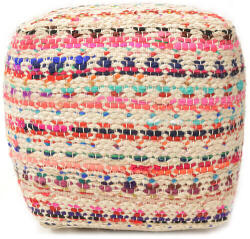 Bakero Pouf Prizma ivory/multi (40x40 cm)