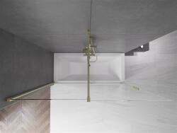 Mexen Velar Kádparaván 2 részes csúszó 180 x 150 cm, átlátszó nano, arany s csiszolt- 896-180-000-01-55 Kádparaván (5905315221193)