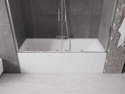 Mexen Velar Duo Kádparaván 2 részes csúszó 170 x 150 cm, átlátszó nano, króm - 896-170-000-02-01 Kádparaván (5905315221834)