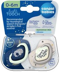 Canpol babies Canpol babies, Sleepy Koala, suzeta din silicon, simetrica, 0-6m, 2 buc. , albastru