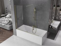 Mexen Velar Kádparaván 2 részes csúszó 160 x 150 cm, átlátszó nano, arany - 896-160-000-01-50 Kádparaván (5905315221025)