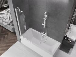 Mexen Velar Kádparaván 2 részes csúszó 70 x 150 cm, átlátszó nano, fehér - 896-070-000-01-20 Kádparaván (5905315220752)