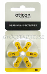 OTICON 10 Elem Hallókészülékhez 6 db