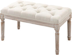 Homcom Kárpitozott Pad - Bézs - 80x40x41 cm