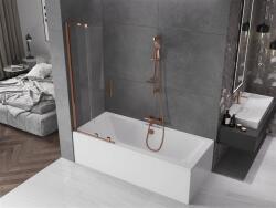 Mexen Velar Kádparaván 2 részes csúszó 75 x 150 cm, átlátszó nano, rózsa arany - 896-075-000-01-60 Kádparaván (5905315221216)