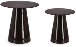 Bizzotto Salema Acél Dohányzóasztal Szett Fekete Fényes (KHM-0747284)