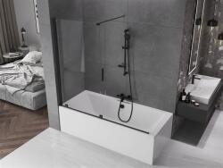 Mexen Velar Kádparaván 2 részes csúszó 170 x 150 cm, átlátszó nano, fekete - 896-170-000-01-70 Kádparaván (5905315221780)