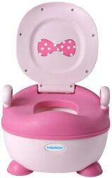 Flippy Gyerek bili, KipHome, +1 év, hordozható, masni kivitelű, fedéllel, barátságos modell, nem mérgező, kivehető rekesszel, fogantyúkkal, 4 lábbal, könnyen tisztítható, 46*33*32 cm, rózsaszín