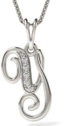 Atcom Jewelry ATCOM Ezüst Y Betűs Kristály Medál Nyaklánc