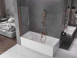 Mexen Velar Kádparaván 2 részes csúszó 140 x 150 cm, átlátszó nano, réz csiszolt- 896-140-000-01-65 Kádparaván (5905315221452)