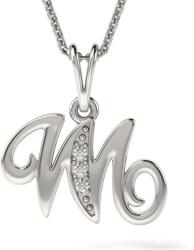 Atcom Jewelry ATCOM - Ezüst ' M' Betűs Medál Nyaklánc - 45cm