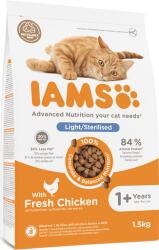 Iams for Vitality Sterilised felnőtt ivartalanított macskaeledel csirkével 1, 5 kg
