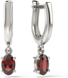  Ezüst Fülbevaló - Természetes Rubin Kristály - 42-es Modell