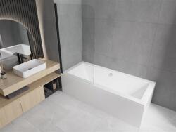 Mexen Felix Kádparaván 1 részes 70 x 140 cm, átlátszó nano, fekete - 890-070-001-70-00 Kádparaván (5907709113381)