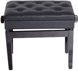 Homcom Padszék tárolórekesz és állítható magasság, 54, 5x33x48-58cm - Fekete