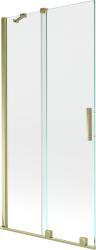 Mexen Velar Kádparaván 2 részes csúszó 95 x 150 cm, átlátszó nano, arany - 896-095-000-01-50 Kádparaván (5905315220950)