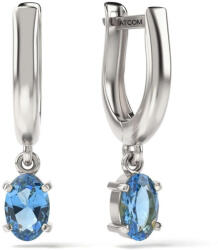 Atcom Jewelry ATCOM Akvamarin Ezüst Fülbevaló - 7 mm