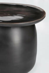 Bizzotto ZAINAB Akácfa Dohányzóasztal Fekete Ovális - pepita