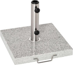 Outsunny Kerti esernyő talp, Outsunny, Márvány/rozsdamentes acél, Fogantyúk/Kerekek, 42 x 42 x 36 cm, Szürke