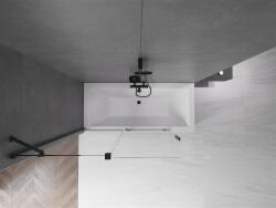 Mexen Velar Kádparaván 2 részes csúszó 140 x 150 cm, átlátszó nano, fekete - 896-140-000-01-70 Kádparaván (5905315221759)