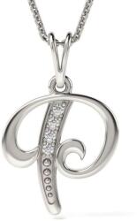 Atcom Jewelry ATCOM - Ezüst ' P' Betűs Medál Nyaklánc - 925-ös Ezüst