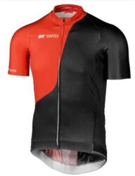 DT Swiss 2022 férfi rövid ujjú országúti mez, fekete-piros, S-es méret