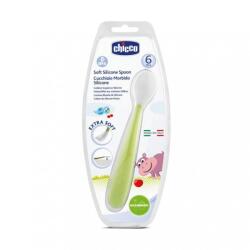 Chicco szilikon kanál puha, hajlékony fejjel (zöld)