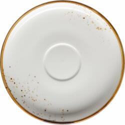 Mäser Pintar fehér kávéscsésze alátét, barna pöttyös, 14 cm, barna, L