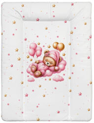 BabyLion Puha pelenkázó lap 50x70 cm - Rózsaszín alvó maci - babylion